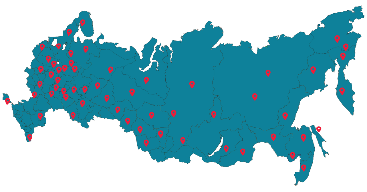 Карта продаж компании